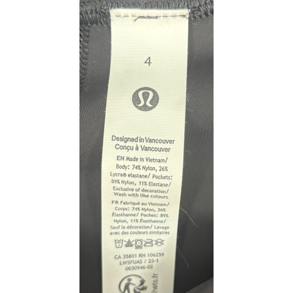 Lululemon Leggings Wunder Under H R Tight Flux Size 4 28" NEW NWT Black - Picture 4 of 5